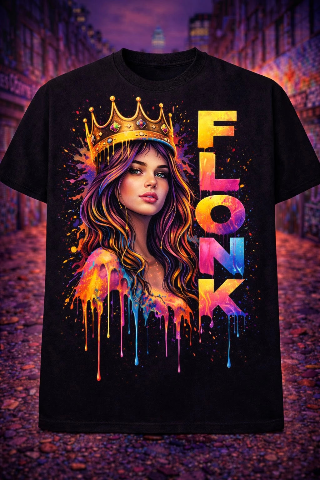 Flonk Originals – Neon Crown Queen Tee