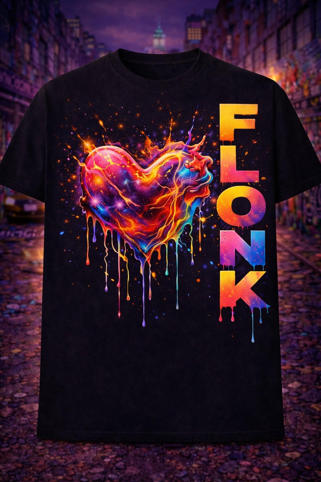 Flonk Originals – Neon Heart Street Tee
